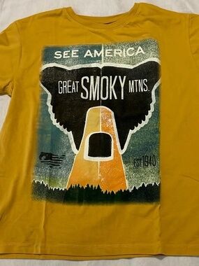 See America Great Smoky Mountains Yellow Graphic T-Shirt